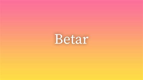 significado betar